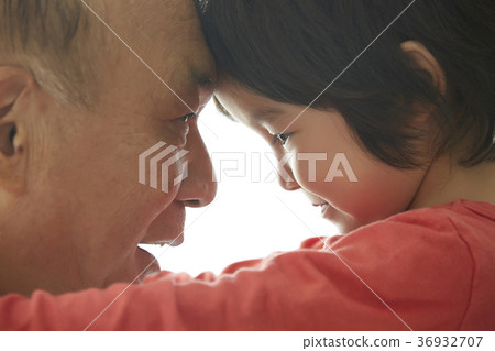 Grandson and grandfather Grandson and grandfather 36932707