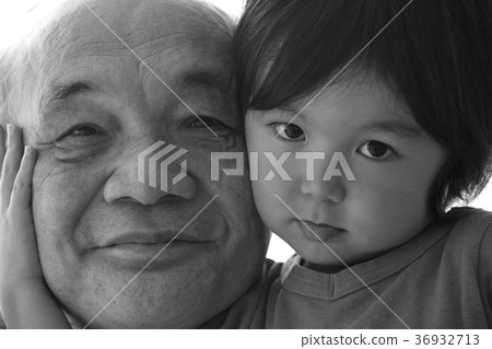 Grandson and grandfather Grandson and grandfather 36932713