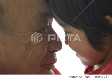 Grandson and grandfather Grandson and grandfather 36932719