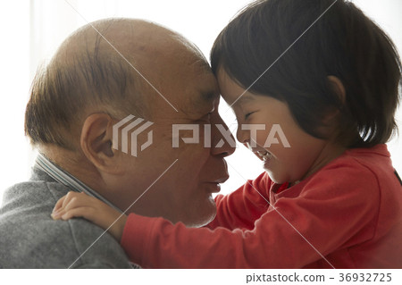 Grandson and grandfather 36932725