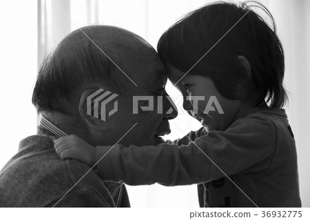 Grandson and grandfather 36932775