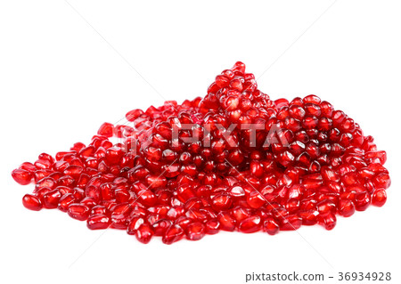 Pomegranate fruit isolated on the white background Pomegranate fruit isolated on the white background 36934928