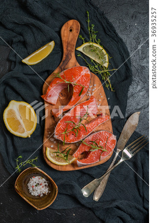 Steak of fresh salmon Steak of fresh salmon 36935257