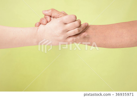 握手的男性和女性手 36935971