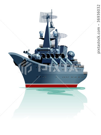 Cartoon battleship. Cartoon battleship. 36936032