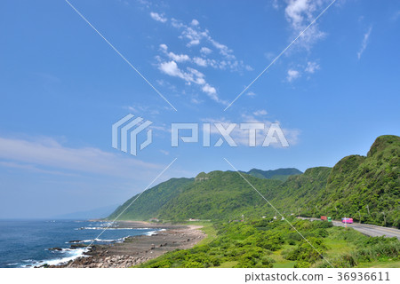 Yilan, North Coast, North Coast and Guanyinshan National Scenic Area, seaside, coast, mountain, sea, Taiwan, Taiwan, season, sunshine, summer Yilan, North Coast, North Coast and Guanyinshan National Scenic Area, seaside, coast, mountain, sea, Taiwan, Taiwan, season, sunshine, summer 36936611