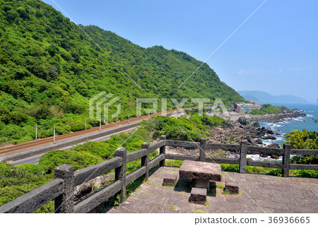 宜蘭,北海岸,北海岸及觀音山國家風景區,海邊,海岸,山,海,鐵道,火車,交通運輸 36936665