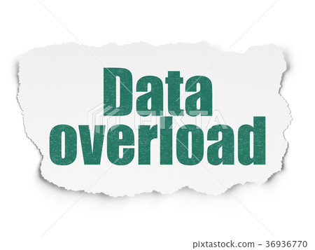 Data concept: Data Overload on Torn Paper 36936770