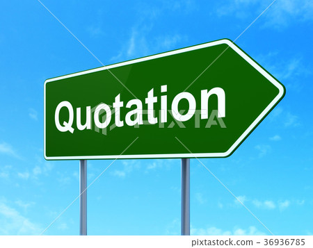 Banking concept: Quotation on road sign background 36936785