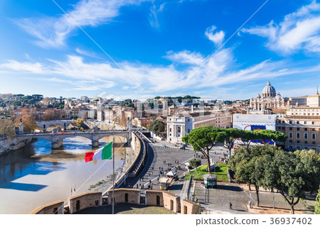Rome city seen from Castel Sant'Angelo 36937402