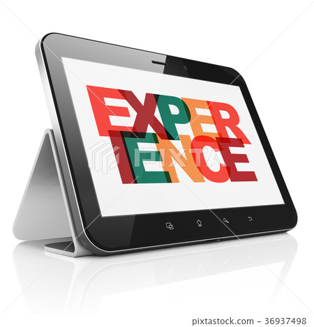Business concept: Tablet Computer with Experience Business concept: Tablet Computer with Experience 36937498