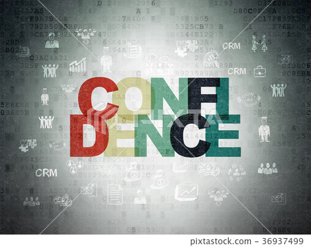 Finance concept: Confidence on Digital Data Paper Finance concept: Confidence on Digital Data Paper 36937499