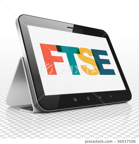 Stock market indexes concept: Tablet Computer with 36937506