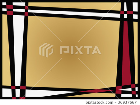 Modern background material of Japanese pattern. Modern art frame. 36937667