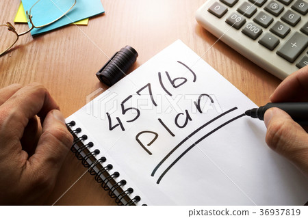 457(b) plan concept. Retirement savings account. 457(b) plan concept. Retirement savings account. 36937819