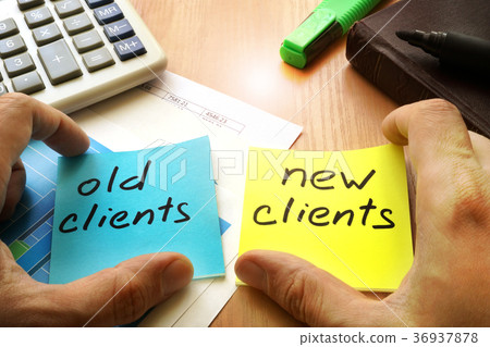 New clients vs old clients. Customer retention. 36937878