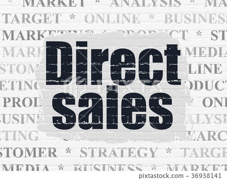 Advertising concept: Direct Sales on wall Advertising concept: Direct Sales on wall 36938141