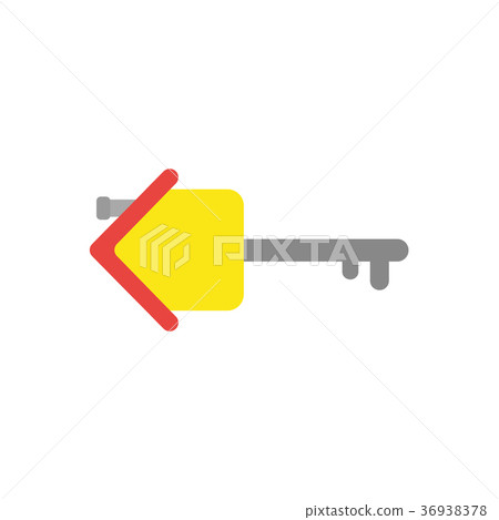 Flat design vector concept of house key 36938378