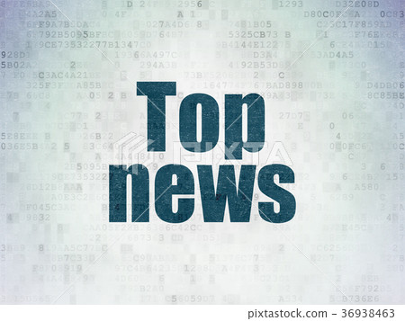 News concept: Top News on Digital Data Paper 36938463