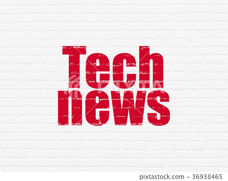 News concept: Tech News on wall background 36938465
