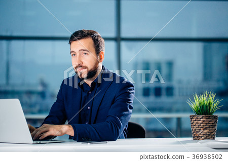 working on computer laptop online, businessman working on computer laptop online, businessman 36938502