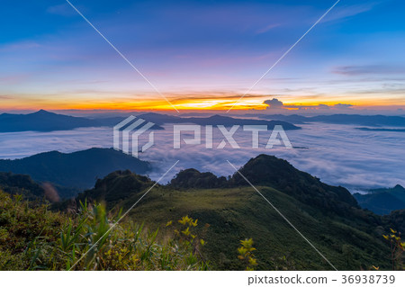 beautiful sunrise and View Point in Thailand beautiful sunrise and View Point in Thailand 36938739