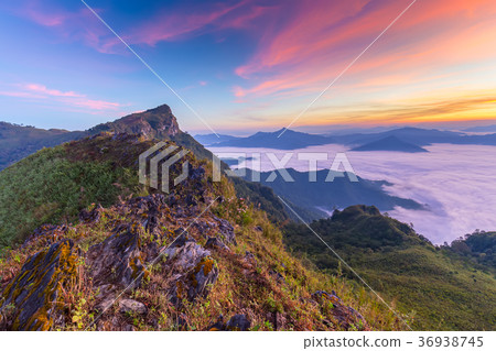 beautiful sunrise and View Point in Thailand beautiful sunrise and View Point in Thailand 36938745