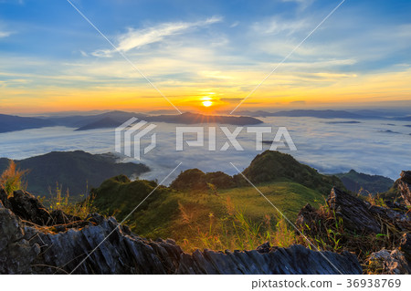 beautiful sunrise and View Point in Thailand beautiful sunrise and View Point in Thailand 36938769