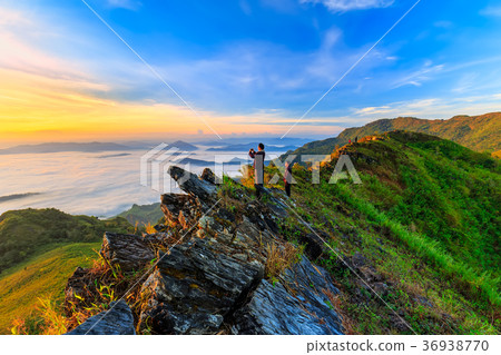 beautiful sunrise and View Point in Thailand beautiful sunrise and View Point in Thailand 36938770