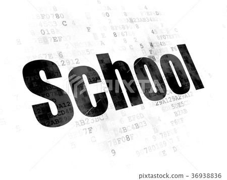 Studying concept: School on Digital background 36938836