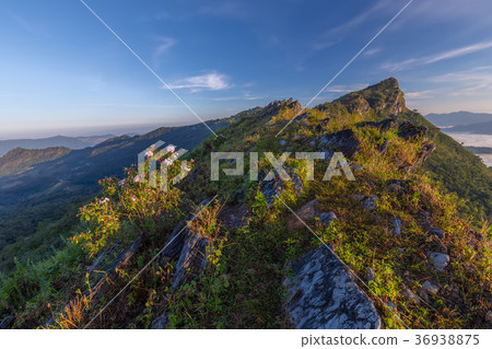 beautiful sunrise and View Point in Thailand 36938875
