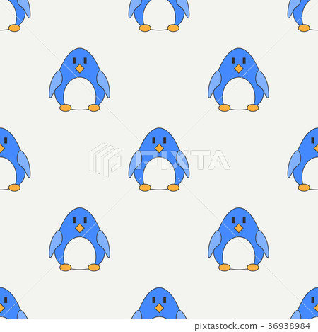 Flat line color vector seamless pattern cute Flat line color vector seamless pattern cute 36938984
