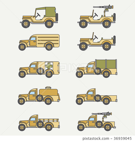 Line flat color vector icon set service staff open Line flat color vector icon set service staff open 36939045
