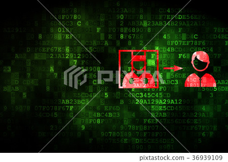 Law concept: Criminal Freed on digital background 36939109