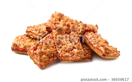 Cookies with jam isolated on white 36939617