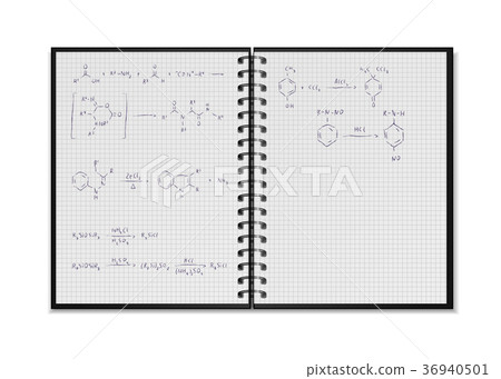 school notepad with chemical reaction school notepad with chemical reaction 36940501