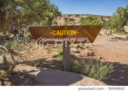 Caution sign in Moab Caution sign in Moab 36940662
