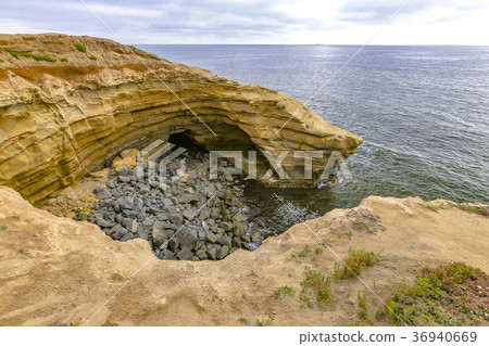 Caves on the coast of Point Loma Caves on the coast of Point Loma 36940669