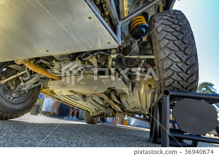Chassis off road vehicle in the parking lot up on 36940674