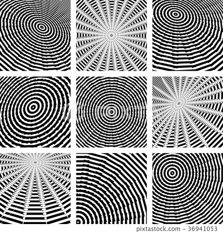 Circle and rotation. Abstract backdrops set. 36941053