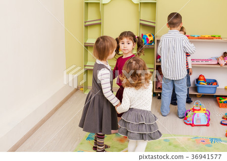 Group of little children dancing  36941577