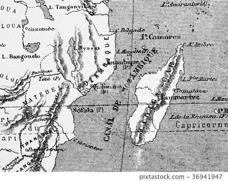 Old Map Madagascar Old Map Madagascar 36941947
