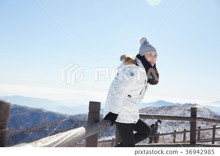 Woman, winter, snow, Mt. 36942985