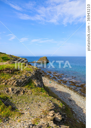 Shimokita Peninsula Shiiyazaki Blue sky Shimokita Peninsula Shiiyazaki Blue sky 36943210