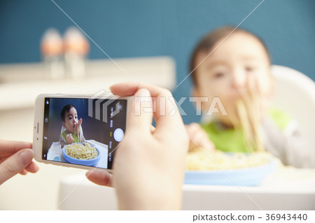 Mother, Son, Infant, Kitchen, Korean Mother, Son, Infant, Kitchen, Korean 36943440