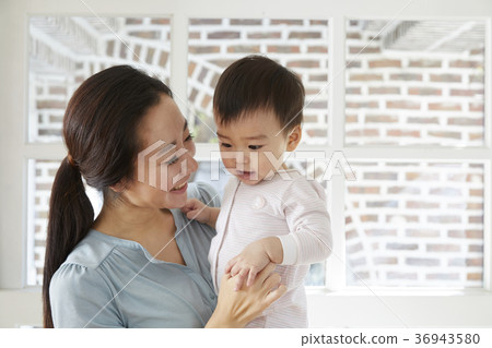 母親，兒子，嬰兒，生活，住房，韓國 36943580