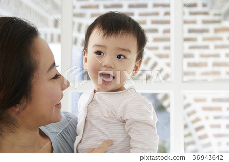 母親，兒子，嬰兒，生活，住房，韓國 36943642