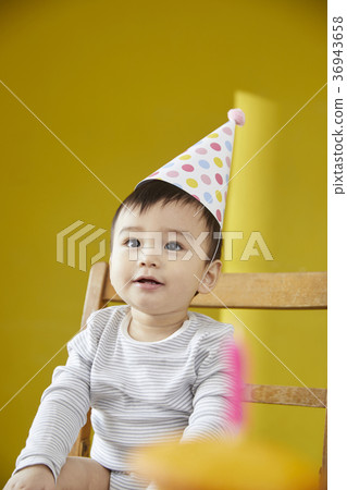 Infant, man, goat hat, korean 36943658
