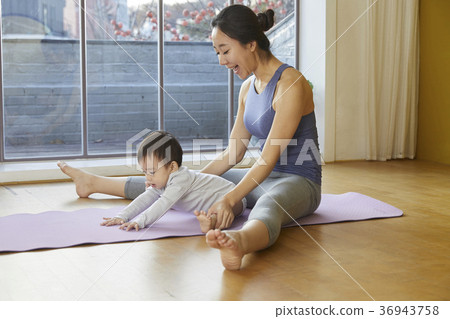 Mom, Son, Infant, Exercise, Korean 36943758