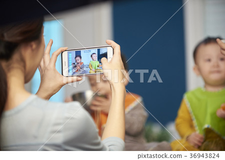 Mother, Son, Infant, Korean Mother, Son, Infant, Korean 36943824